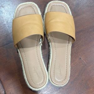 Tan Canvas Sandals